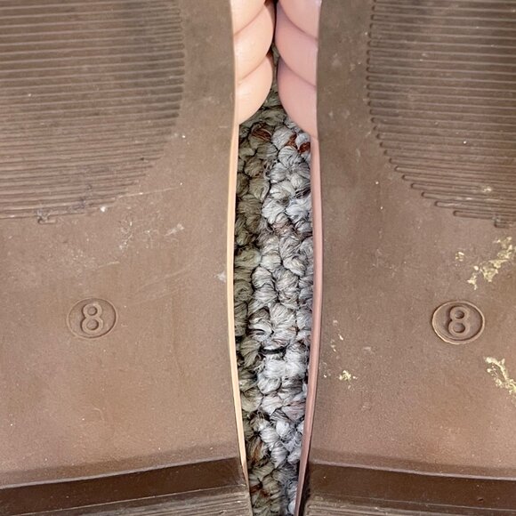 Loft Slide Sandal Pink Slip-on Size 8 Straps Low Block Heel - Picture 9 of 9